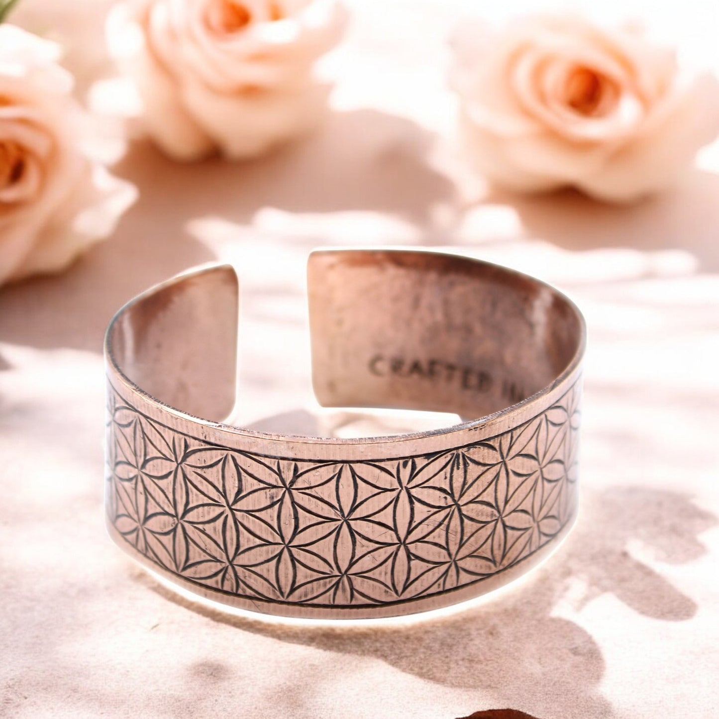 Pulsera Tibetana de Cobre - Flor de la Vida